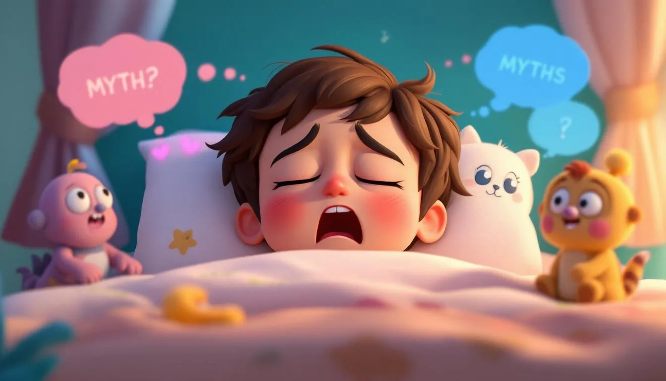 A child appearing sleepy, challenging the myth that children can't have narcolepsy.